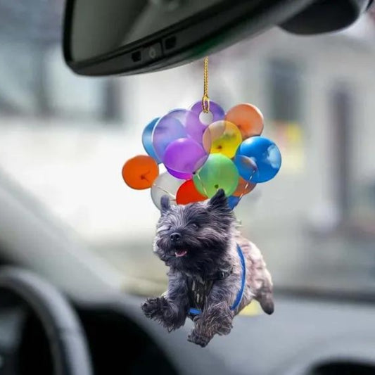 Cairn Terrier Fly With Bubbles Car Hanging Ornament BC059