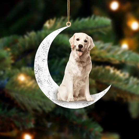 Labrador Sit On The Moon Ornament MO013