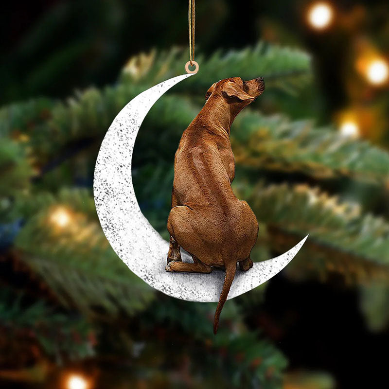 Rhodesian Ridgeback Sit On The Moon Ornament MO053