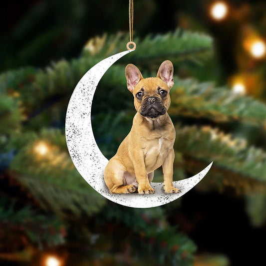 French Bulldog Sit On The Moon Ornament MO063