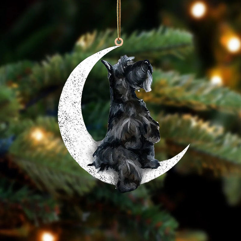 Scottish Terrier Sit On The Moon Ornament MO070