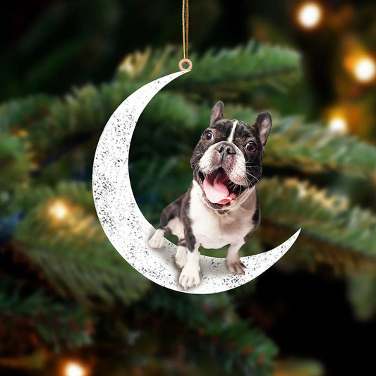 French Bulldog Sit On The Moon Ornament MO127