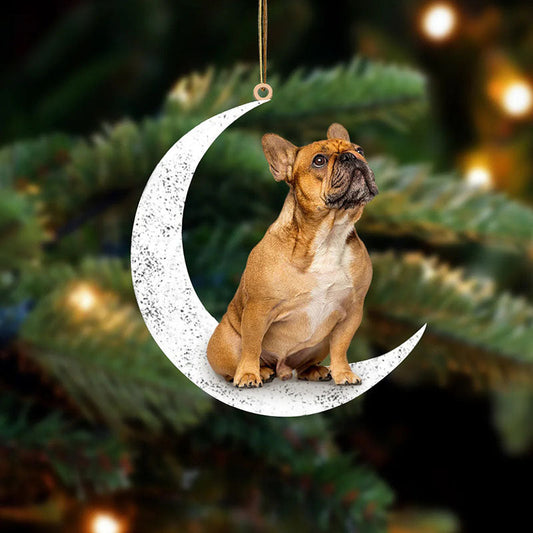 French Bulldog Sit On The Moon Ornament MO128