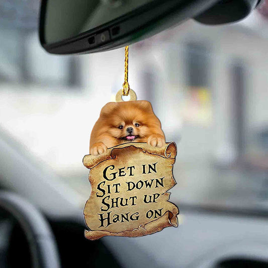 Pomeranian Get In Ornament GI024