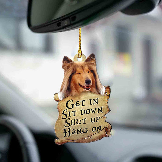 Sheltie Get In Ornament GI033