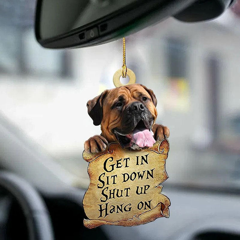 Bullmastiff Get In Ornament GI063