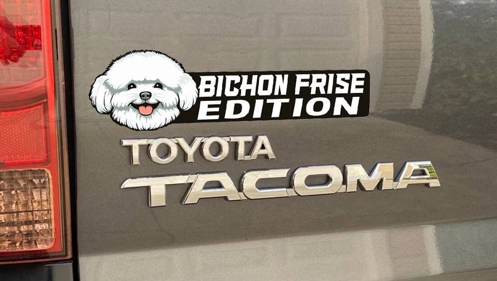 Bichon Frise Car Badge Laser Cutting Car Emblem CE126