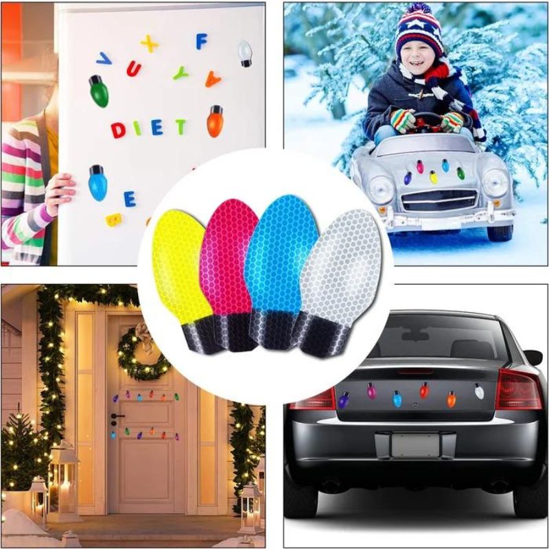 Magnetic Reflective Light Bulb Decor Stickers