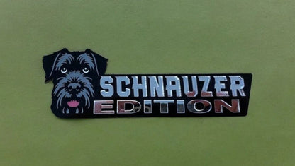 Schnauzer Car Badge Laser Cutting Car Emblem CE055