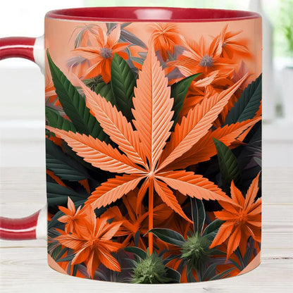 Pink Stoner Chick - Weed Accent Mug