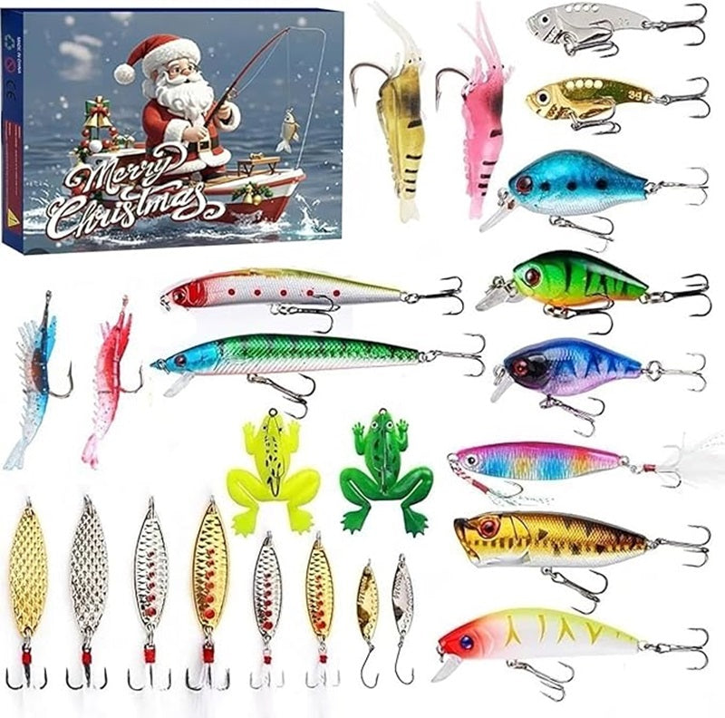 24 Days Christmas Countdown Fish Tackle Set