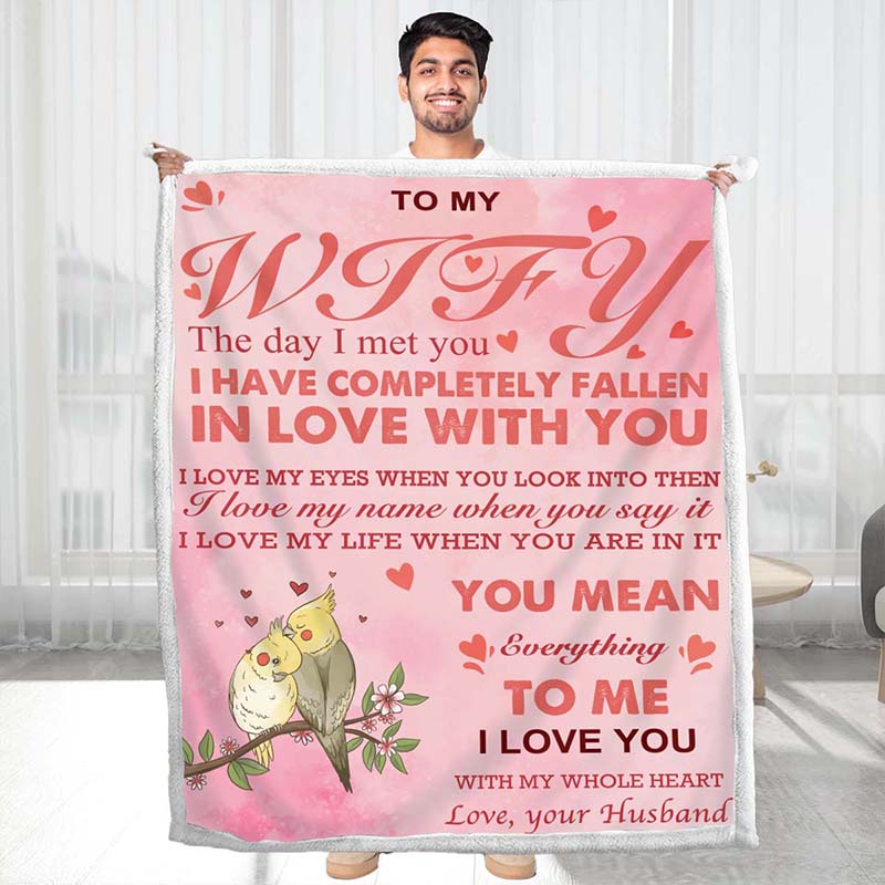 To My Wife - From Husband - A678 - Premium Blanket