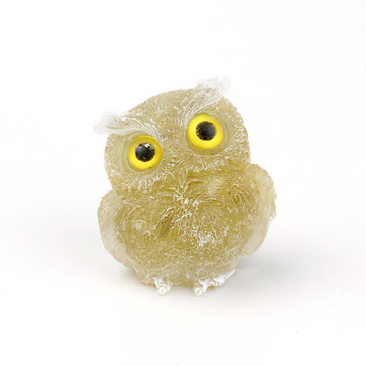 Handmade Natural Crystal Gemstone Owl