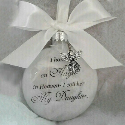 Feather Ball - Angel In Heaven Memorial Ornament