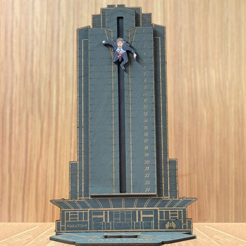 Die Hard Advent Calendar - Hans Gruber Falling off of Nakatomi Plaza