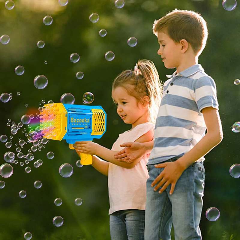 Upgraded Bubble Gun Toy with Colorful Lights