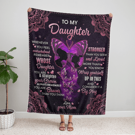 To My Daughter - From Mom - F010 - Fleece Blanket