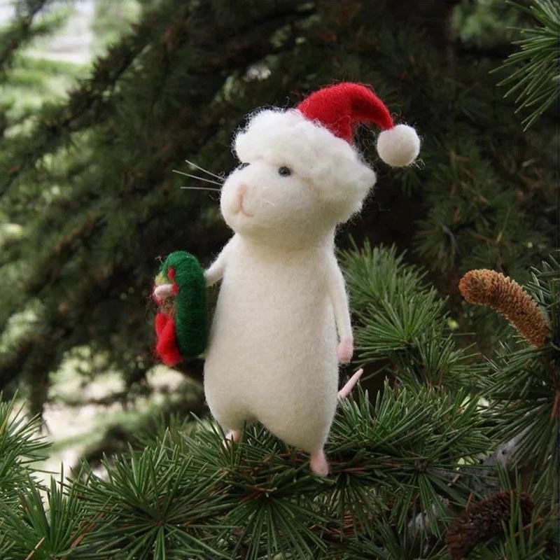 Handmade Mouse Bringing Holiday Cheer to Life