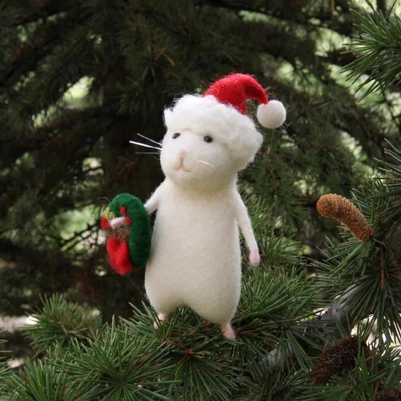 Handmade Mouse Bringing Holiday Cheer to Life