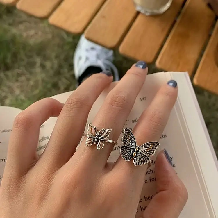 🦋 Sterling Silver Vintage Butterfly Ring