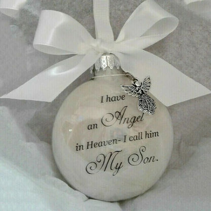 Feather Ball - Angel In Heaven Memorial Ornament