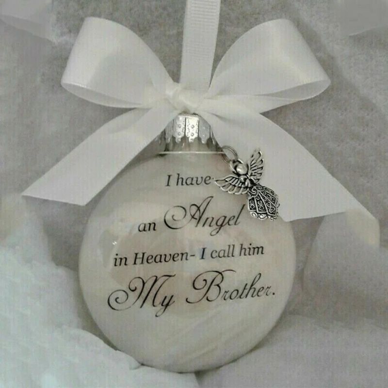 Feather Ball - Angel In Heaven Memorial Ornament