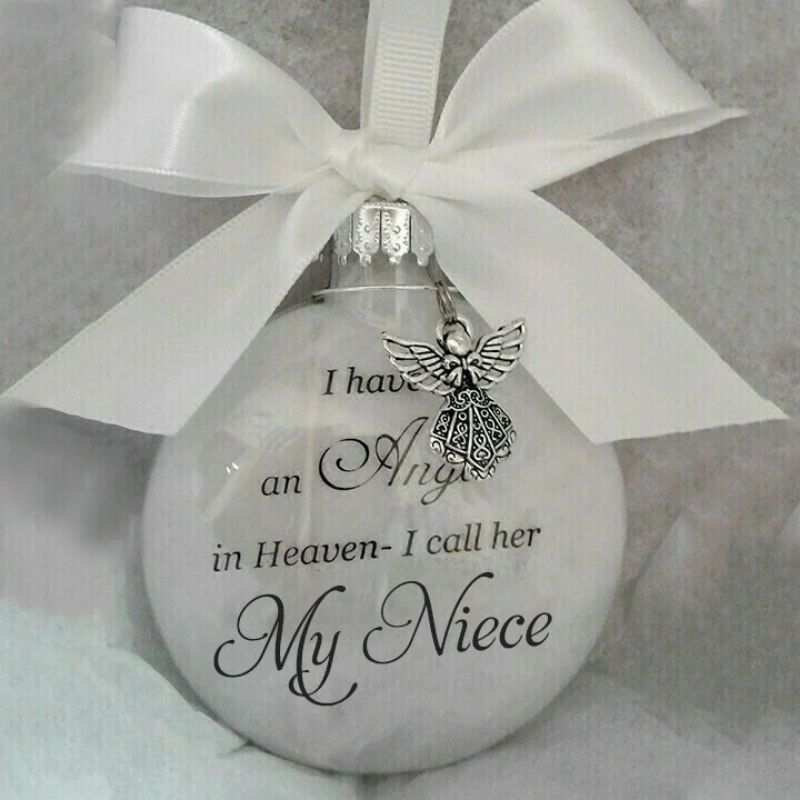 Feather Ball - Angel In Heaven Memorial Ornament