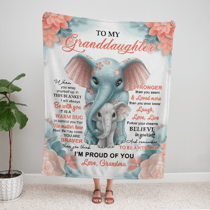 To My Granddaughter - From Grandma - F011 - Fleece Blanket