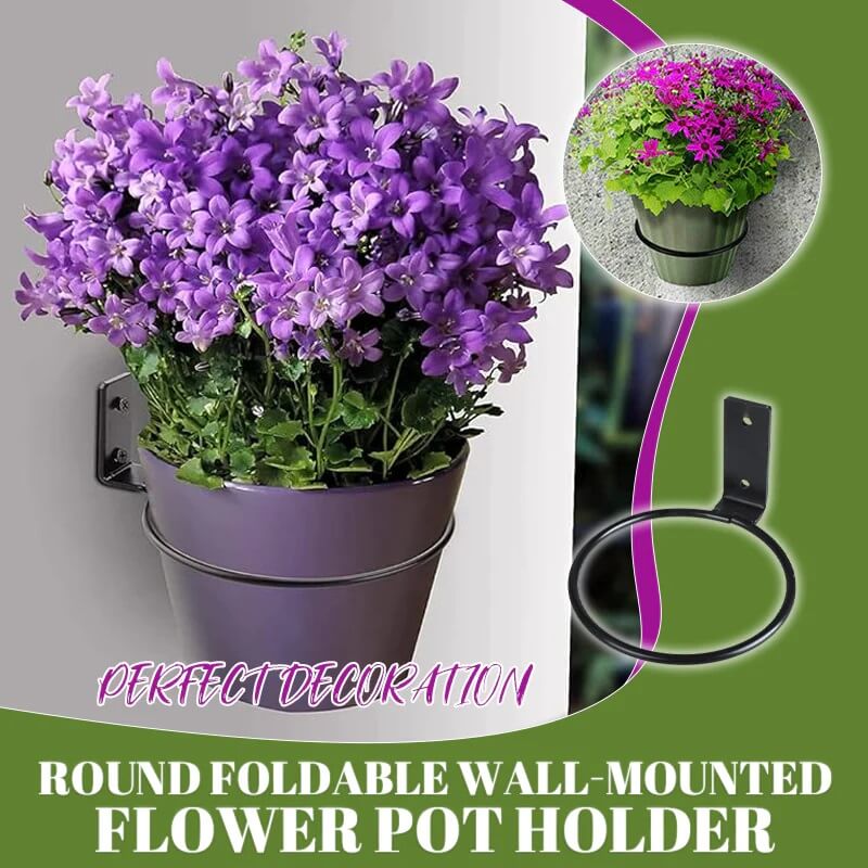 Round Foldable Wall-Mounted Flower Pot Holder