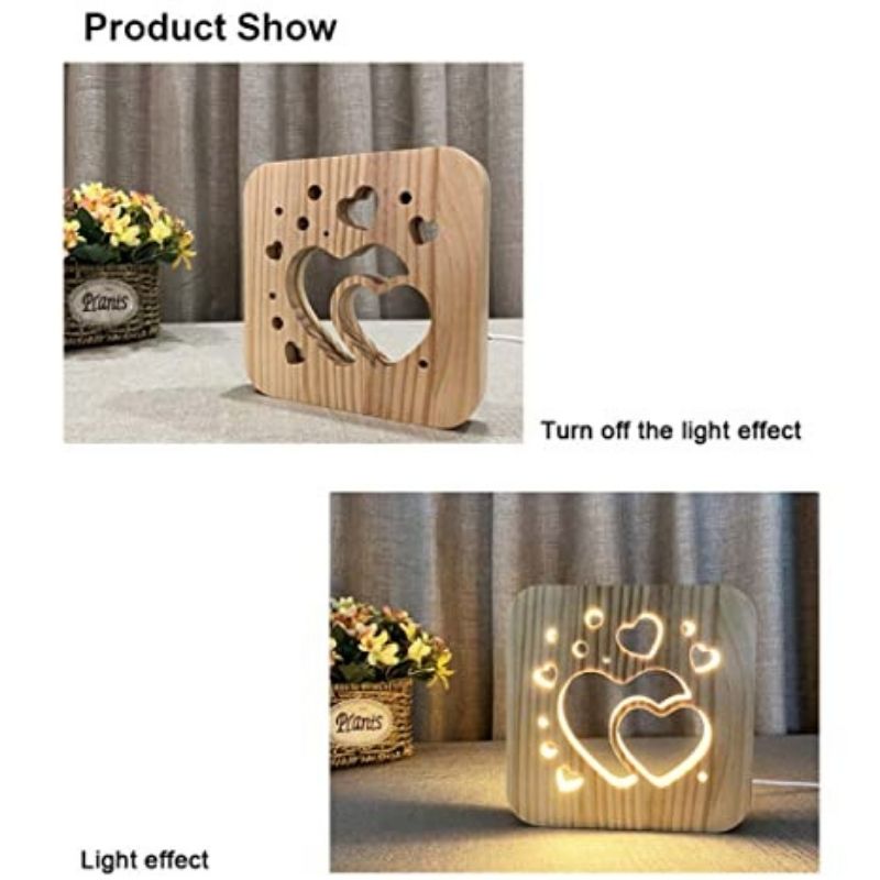 Love Wooden Decorative Light