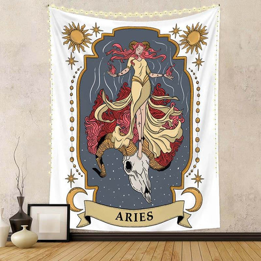 Tarot Wall Hanging Twelve Constellations Art Tapestries