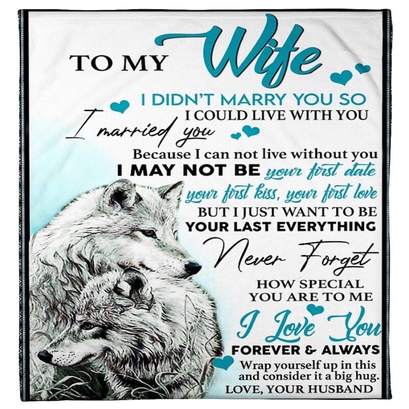 To My Wife - From Husband - A245 - Fleece Blanket