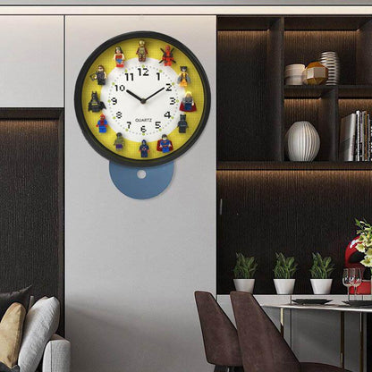 Wall Clock Including 12 Superheroes