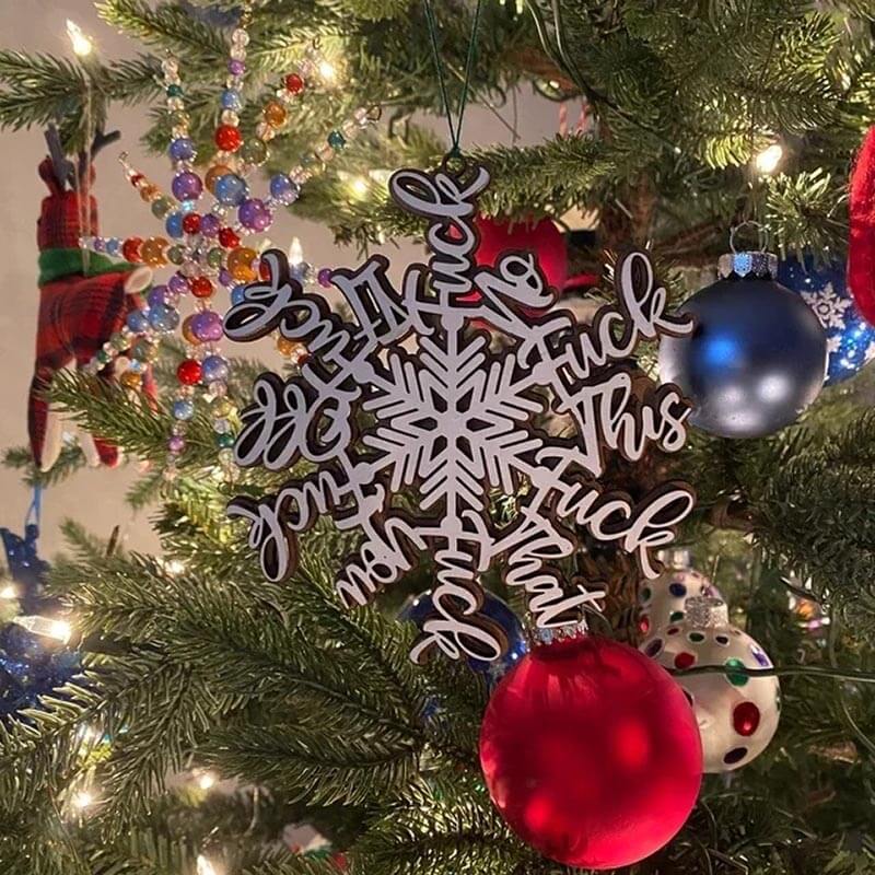 Funny Snowflake Christmas Ornament