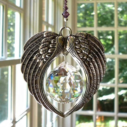 Angel Wings Crystal and Pewter Wings Suncatcher