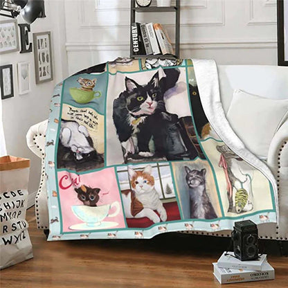 Cute Cats - B199 - Premium Blanket