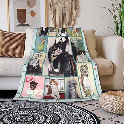 Cute Cats - B199 - Premium Blanket