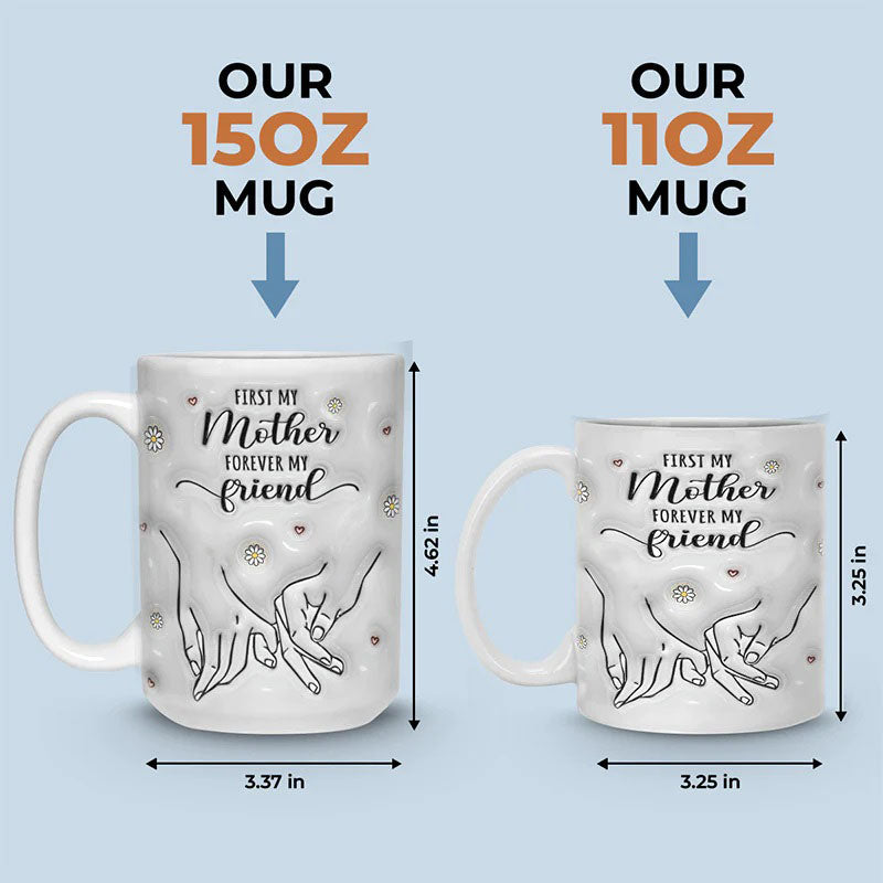 Family 3D Inflated Effect Printed Mug - Gift For Mom, Daughter