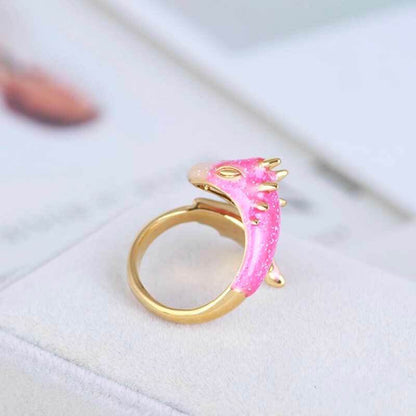 Gold Topaz Dragon Ring Adjustable Ring Size For Women/ Men