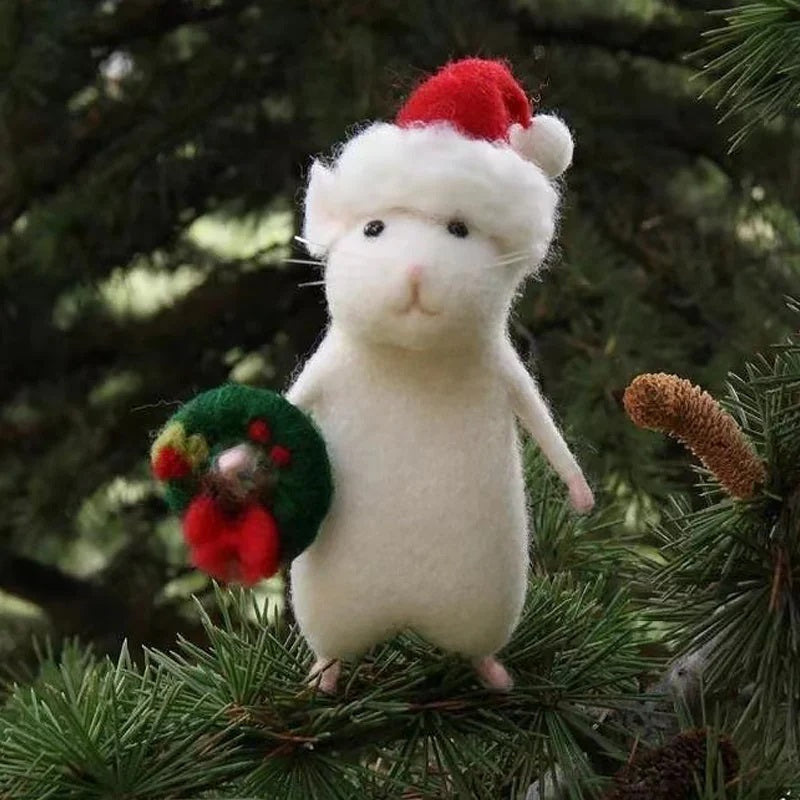 Handmade Mouse Bringing Holiday Cheer to Life