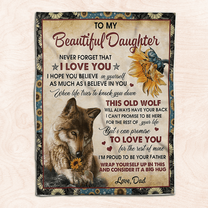 To My Daughter - From Dad - Premium Blanket - A300