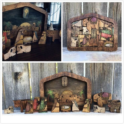 Wooden Jesus Puzzles Set Jigsaw Game