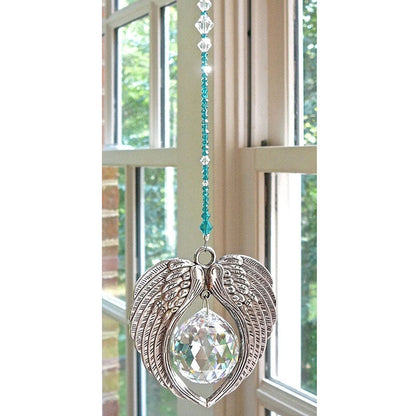 Angel Wings Crystal and Pewter Wings Suncatcher