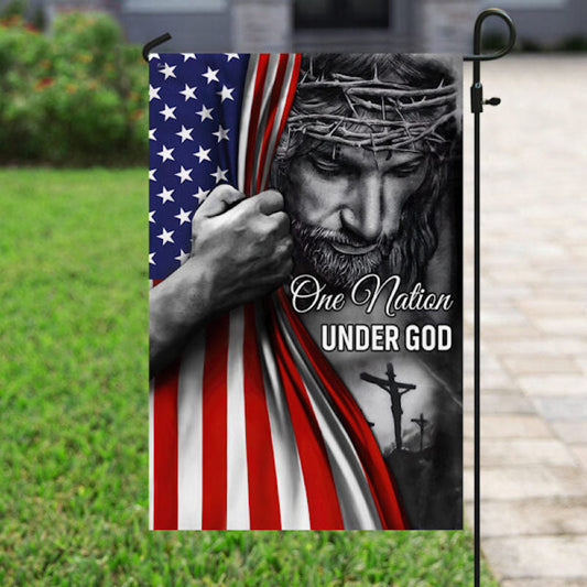 One Nation Under God Jesus Flag