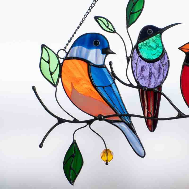 Birds Stained Glass Window Hangings