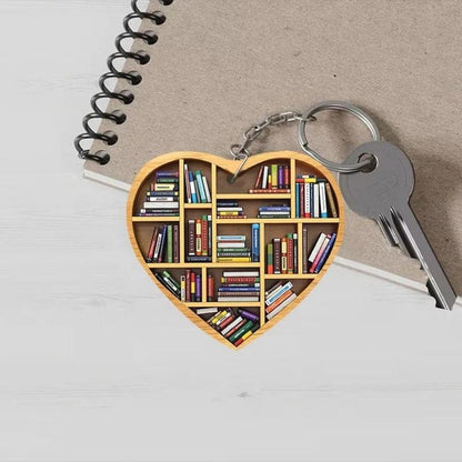 Book Lovers Heart Ornament