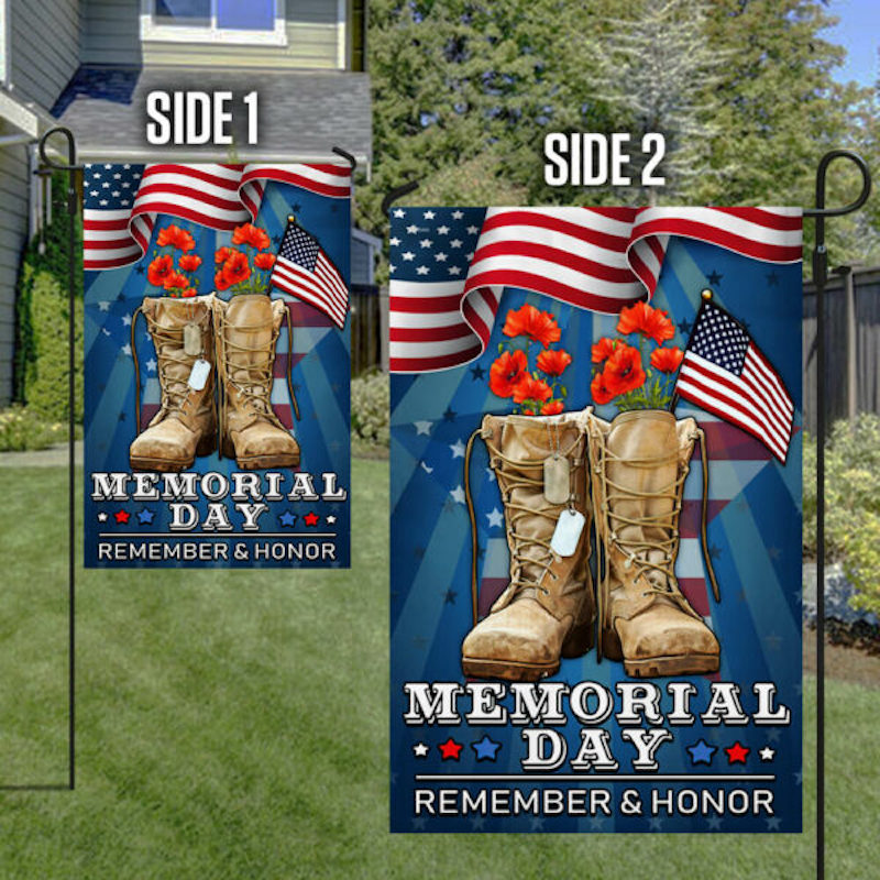 Memorial Day Veteran Remember And Honor Flag