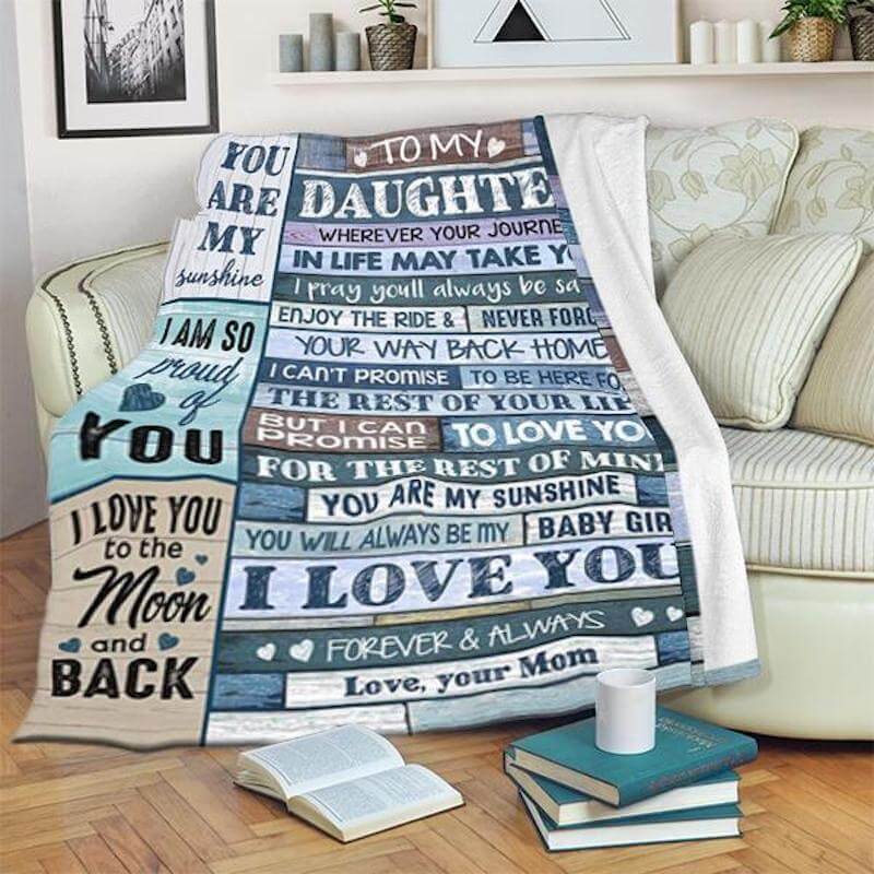 To My Daughter - From Mom - G006 - Fleece Blanket