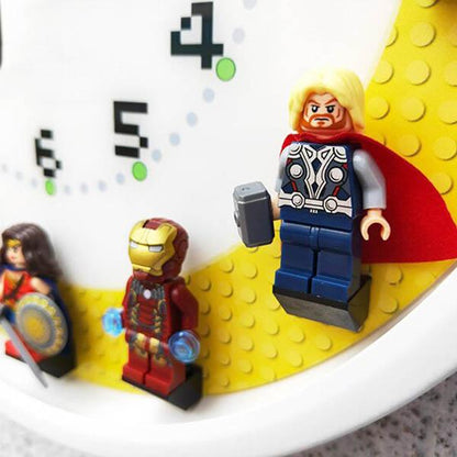 Wall Clock Including 12 Superheroes