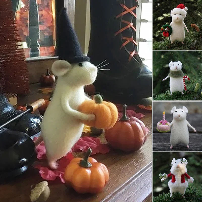 Handmade Mouse Bringing Holiday Cheer to Life